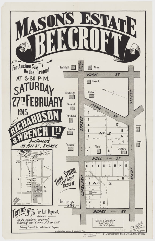 Mason's Estate 1915
